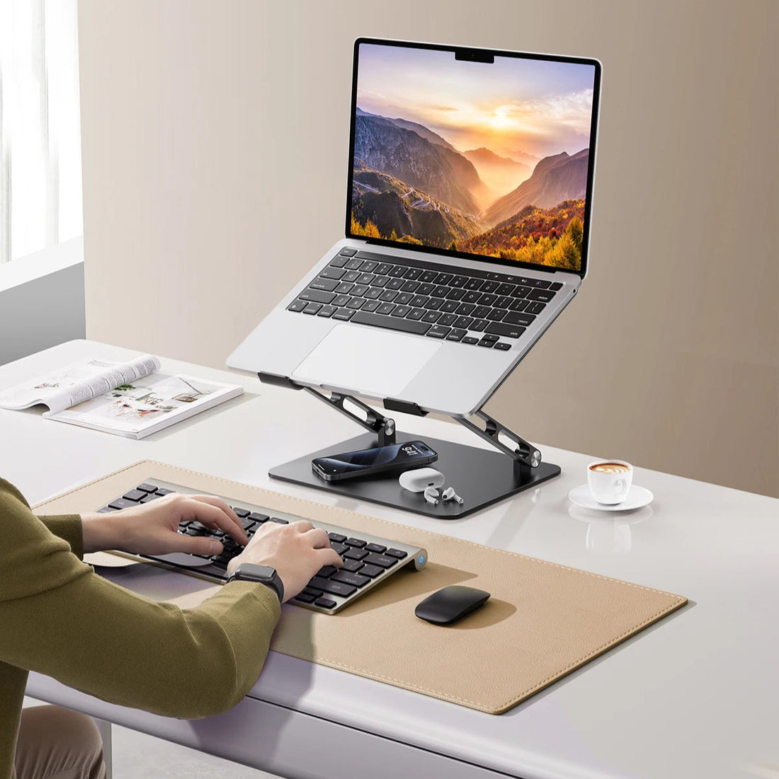 Ergonomic Aluminum Stand
