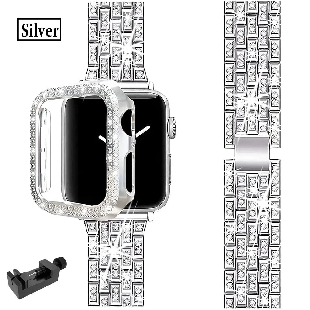 Luxury Glitter Stainless Steel with Sparkling Diamond