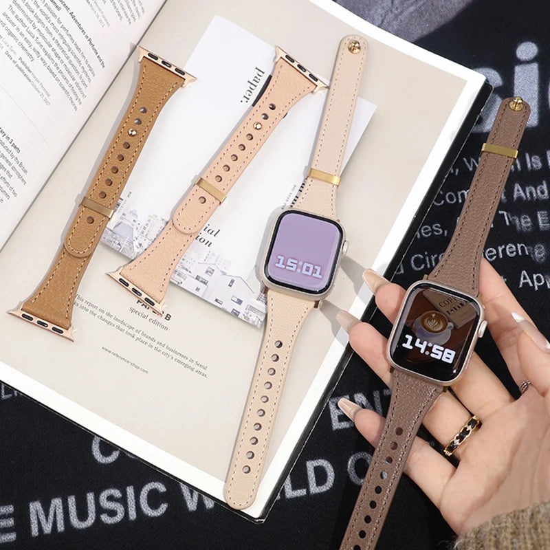 Sheepskin Leather Strap for Apple Watch