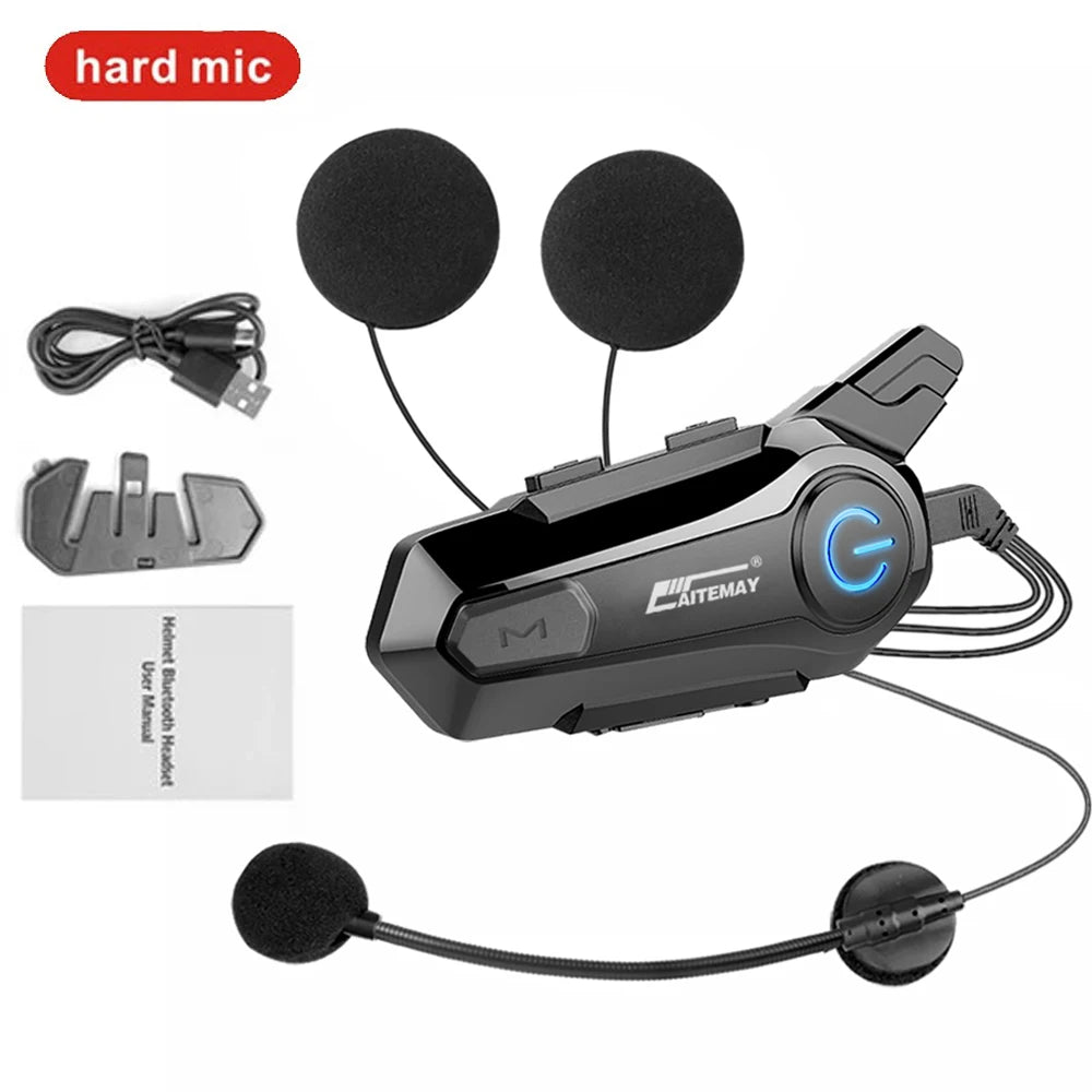 1000M For 2 Rider Interphone Motorcycle Helmet Intercom Headset