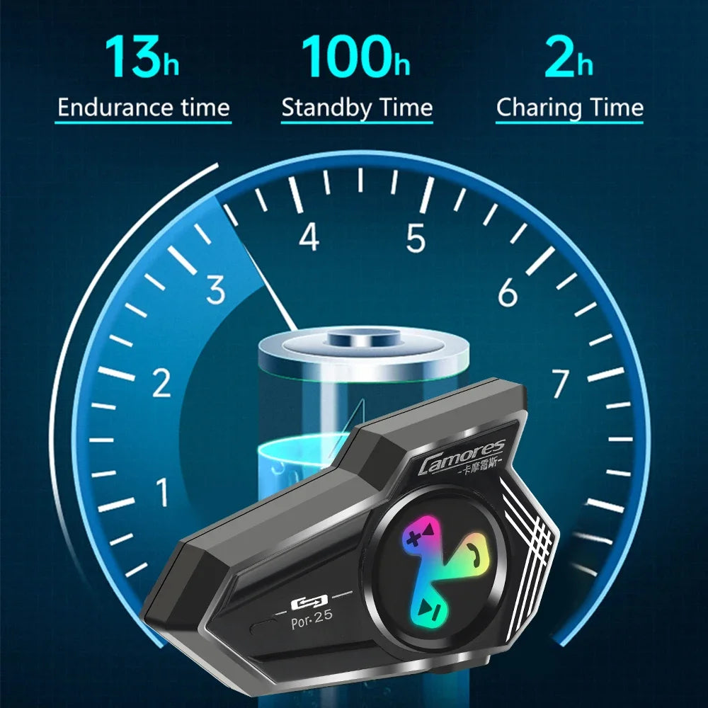 Wireless Motorcycle Helmet Headset Hands-free Call Phone